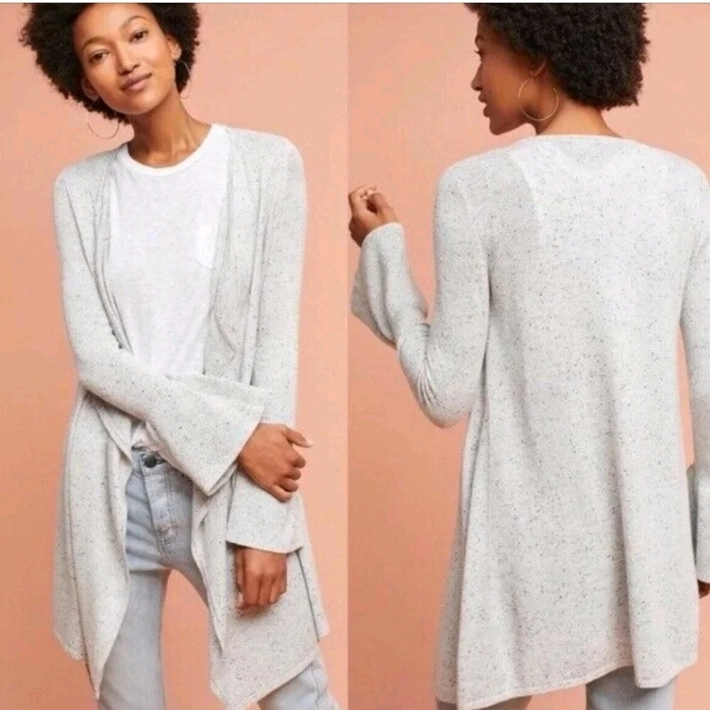Moth X Anthropologie Cashmere Blend Lyra Bell Sleeve Cardigan Sweater